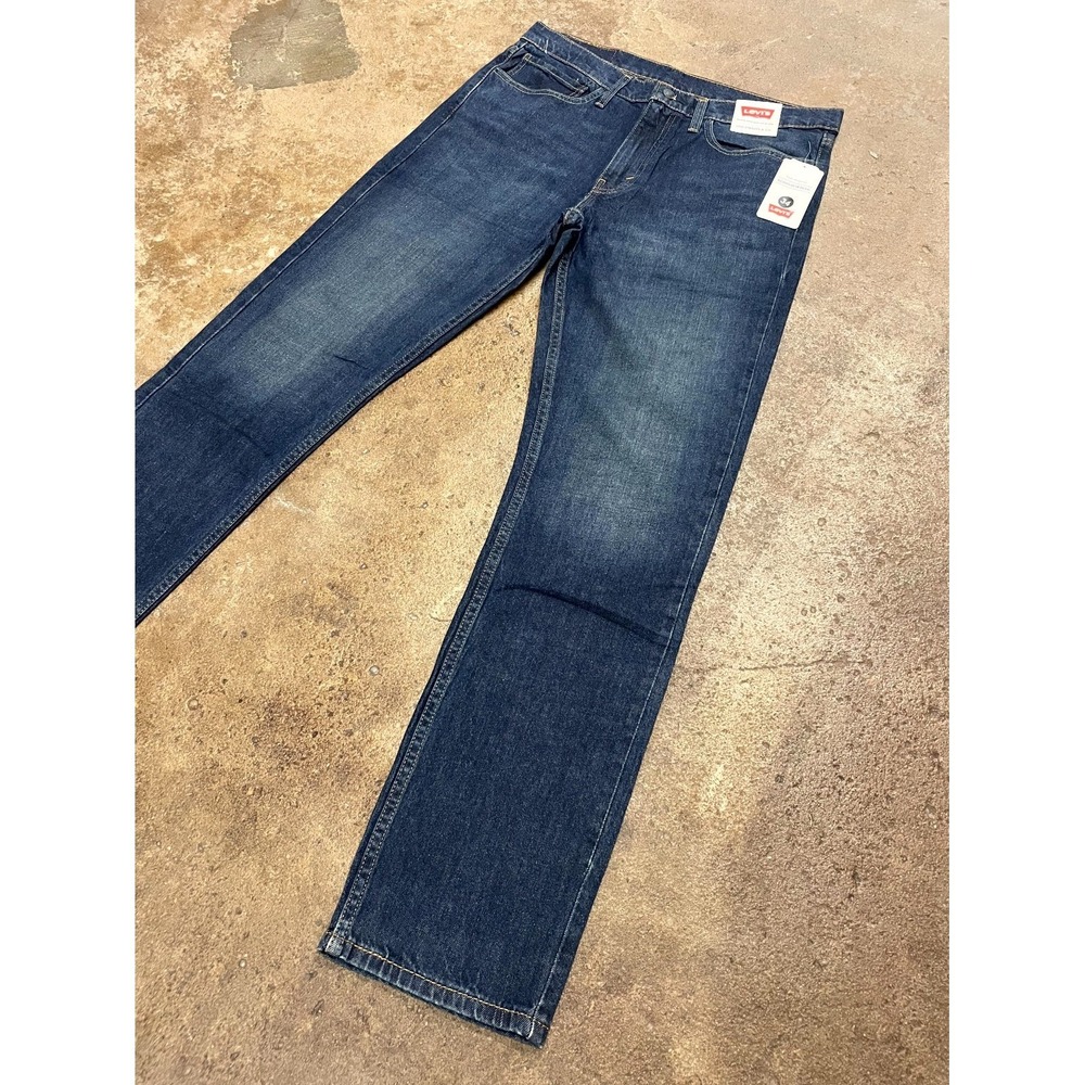 Levi's 511 Straight Leg Jeans Mens 34x32 Blue Denim Dark Wash Cotton Stretch - Picture 3 of 16